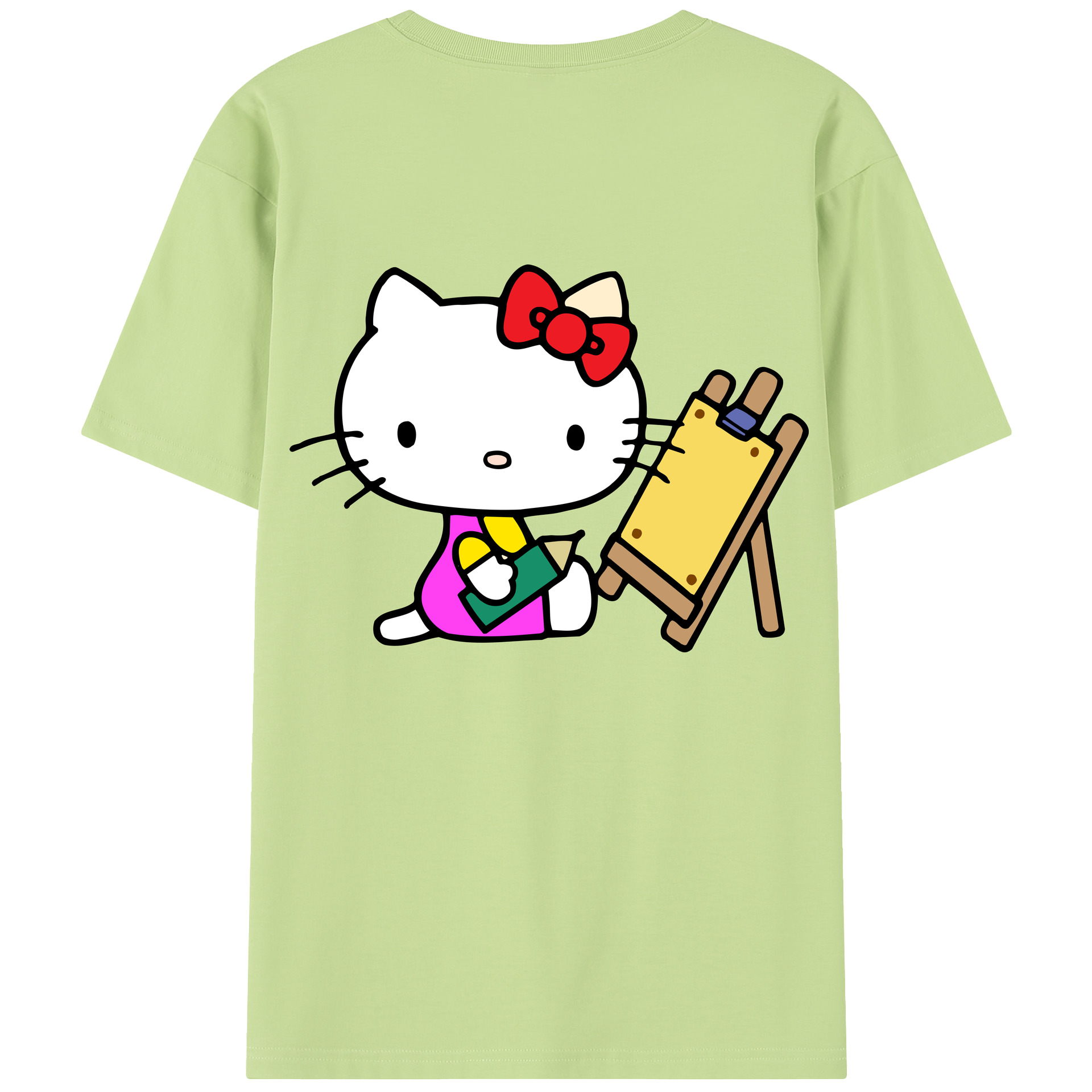 （画像用） Hello Kitty ハローキティ 綿100％半袖Tシャツ（背面プリント）